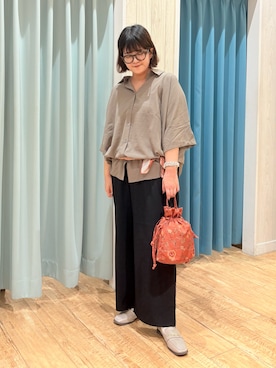 「アイテム（チュニック）」を使った、砂糖さん（レディース・161cm）の秋コーディネート