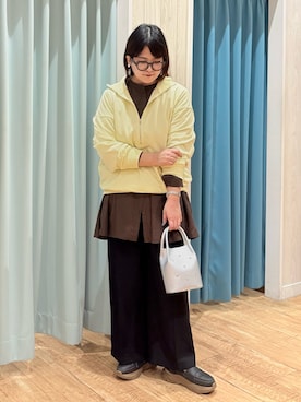 「アイテム（チュニック）」を使った、砂糖さん（レディース・161cm）の秋コーディネート