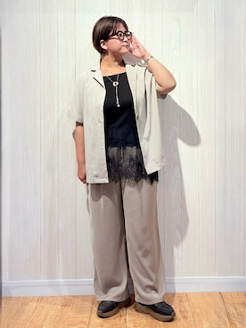 「SHOO・LA・RUE（シューラルー）のアイテム（テーラードジャケット）」を使った、砂糖さん（レディース・161cm）の夏コーディネート