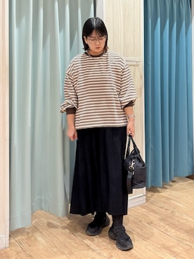 「SHOO・LA・RUE（シューラルー）のアイテム（スニーカー）」を使った、砂糖さん（レディース・161cm）の秋コーディネート