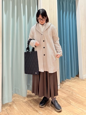 「アイテム（チュニック）」を使った、砂糖さん（レディース・161cm）の秋コーディネート