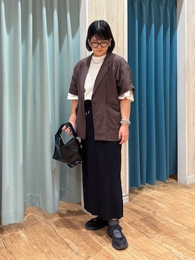「アイテム（テーラードジャケット）」を使った、砂糖さん（レディース・161cm）の秋コーディネート