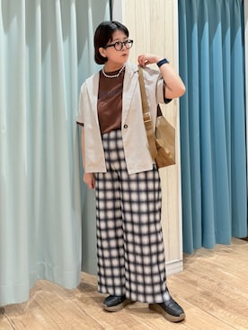 「アイテム（ジャケット/アウター）」を使った、砂糖さん（レディース・161cm・30代）の夏コーディネート