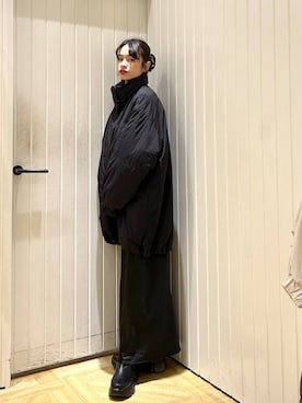 「アイテム（シュシュ）」を使った、usuさん（レディース・165cm）の秋コーディネート