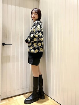 「キッズ服」｜「アイテム（ブーツ）」を使った、usuさん（レディース・165cm）の冬コーディネート