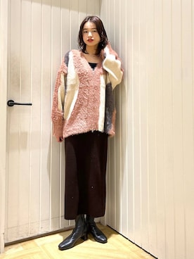 「キッズ服」｜「アイテム（ワンピース/ドレス）」を使った、usuさん（レディース・165cm）の秋コーディネート