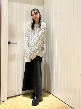 「アイテム（シュシュ）」を使った、usuさん（レディース・165cm・20代）の秋コーディネート