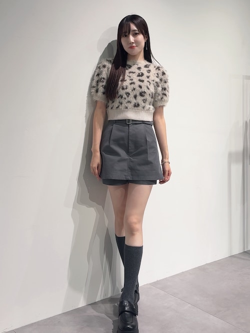 MERCURYDUO ニット セーター ファーライクシャギークロップド