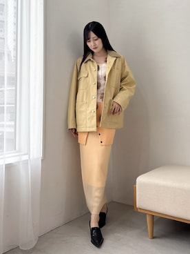 「アイテム（ライダースジャケット）」を使った、kyokaさん（レディース・167cm・20代）の秋コーディネート