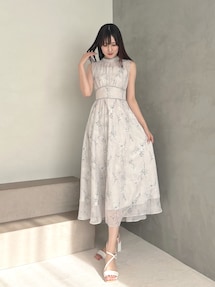 花柄バックレースアップワンピース｜マーキュリーデュオ（MERCURYDUO