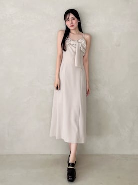 「MERCURYDUO（マーキュリーデュオ）のアイテム（シューズ、ブラック系）」を使った、kyokaさん（レディース・167cm）の夏コーディネート