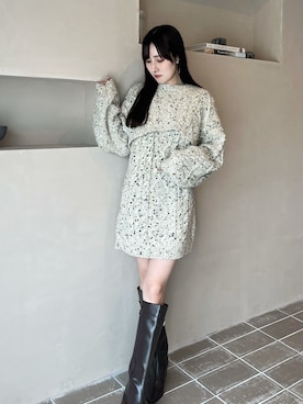 「アイテム（チュニック）」を使った、kyokaさん（レディース・167cm）の秋コーディネート