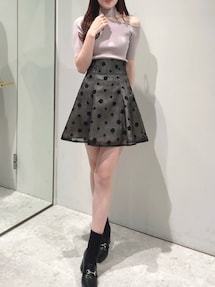 MARY QUANTコラボ】デイジーフロッキープリントバックレース