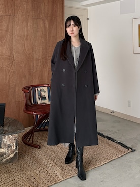 「アイテム（チェスターコート）」を使った、kyokaさん（レディース・167cm・20代）の秋コーディネート