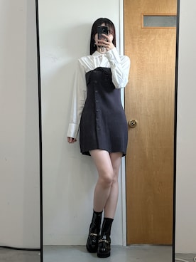 「ドッキングワンピ」｜kyokaさん（レディース・167cm）の秋コーディネート