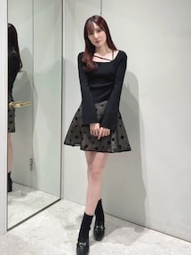 MARY QUANTコラボ】デイジーフロッキープリントバックレース