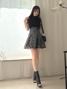 MARY QUANTコラボ】デイジーフロッキープリントバックレース