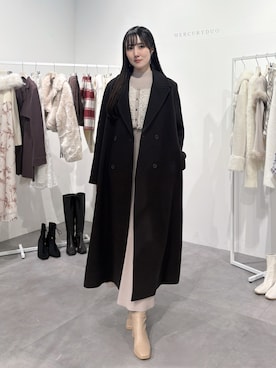 「アイテム（チェスターコート）」を使った、kyokaさん（レディース・167cm・20代）の冬コーディネート