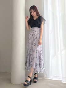 エンブロイダリーマーメイドスカート｜マーキュリーデュオ（MERCURYDUO