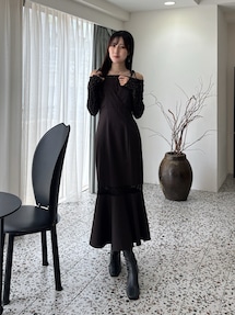 レースパネル切替ワンピース｜マーキュリーデュオ（MERCURYDUO