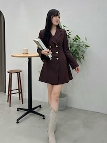 2WAYフィットアンドフレアジャケットワンピース｜マーキュリーデュオ