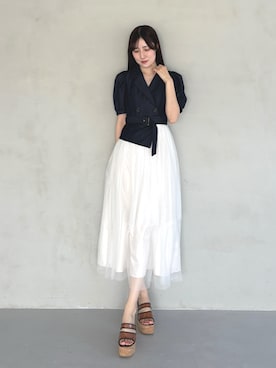 「MERCURYDUO(MERCURYDUO)」｜kyokaさん（レディース・167cm）の春コーディネート