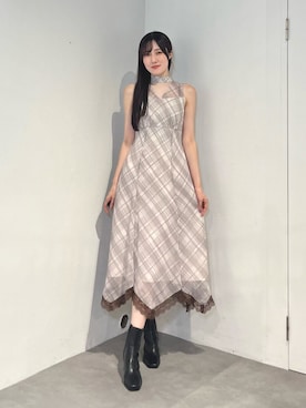 「MERCURYDUO（マーキュリーデュオ）のアイテム（ブーツ）」を使った、kyokaさん（レディース・167cm）の夏コーディネート
