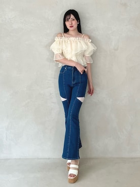 「MERCURYDUO(MERCURYDUO)」｜kyokaさん（レディース・167cm）の春コーディネート