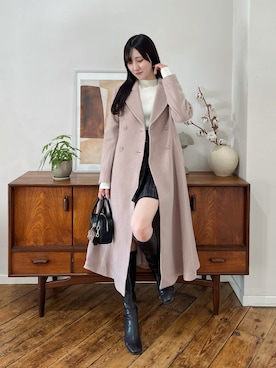 「アイテム（その他アウター）」を使った、kyokaさん（レディース・167cm・20代）の冬コーディネート