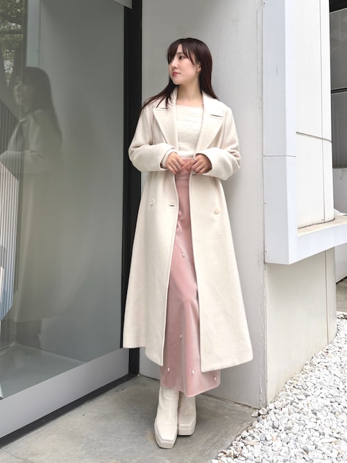 mercuryduo ウールチェスターコート　ホワイト MERCURYDUO（マーキュリーデュオ）の「ボリュームチェスター