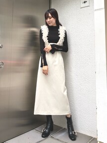 チュールサスペンダーストレートスカート｜マーキュリーデュオ 