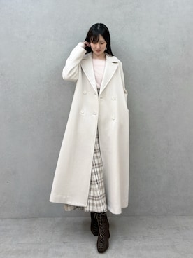 「アイテム（チェスターコート）」を使った、kyokaさん（レディース・167cm）の秋コーディネート