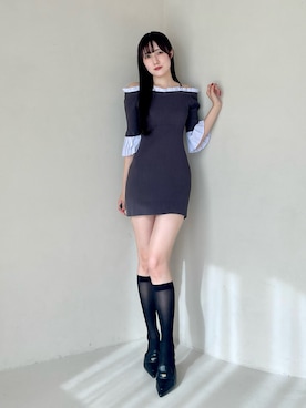 「ニットワンピース」｜kyokaさん（レディース・167cm）の春コーディネート