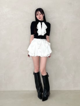 「MERCURYDUO（マーキュリーデュオ）のアイテム（ブーツ）」を使った、kyokaさん（レディース・167cm）の夏コーディネート