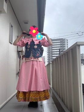 「アイテム（エプロン）」を使った、おまちさん（レディース・165cm）の春コーディネート