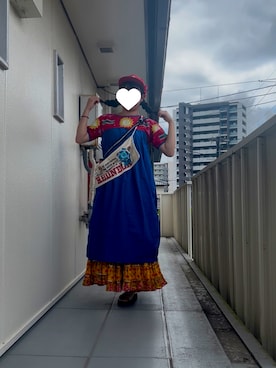 「アイテム（エプロン）」を使った、おまちさん（レディース・165cm）の夏コーディネート