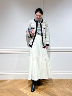 「タートルネック」｜「アイテム（クラッチバッグ）」を使った、TSUZUさん（レディース・165cm）の冬コーディネート