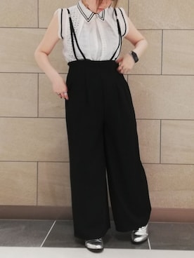 「Cepica（セピカ）のアイテム（オールインワン・サロペット）」を使った、rena.さん（レディース・157cm）の夏コーディネート