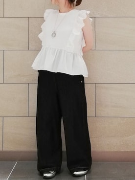 「Cepica（セピカ）のアイテム（オールインワン・サロペット）」を使った、rena.さん（レディース・157cm）の夏コーディネート