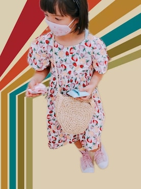 「H&M（エイチ・アンド・エム）のアイテム（ワンピース/ドレス）」を使った、jssasaさん（キッズ・120cm）の夏コーディネート