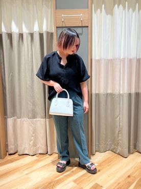 「バルーン袖」｜さっち🐾さん（レディース・152cm）の夏コーディネート