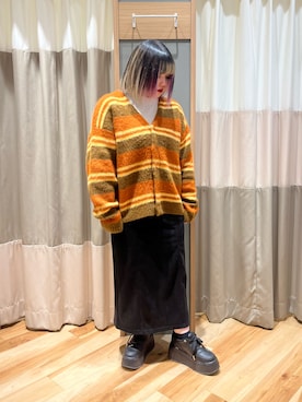 「オフホワイト」｜「アイテム（スカート）」を使った、さっち🐾さん（レディース・152cm）の冬コーディネート