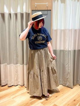 「オフホワイト」｜「アイテム（サンダル）」を使った、さっち🐾さん（レディース・152cm）の夏コーディネート