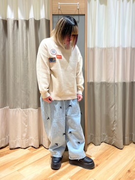 「ワッペン」｜さっち🐾さん（レディース・152cm）の冬コーディネート