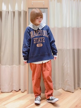 「シフォンブラウス」｜「アイテム（その他）」を使った、さっち🐾さん（レディース・152cm）の秋コーディネート