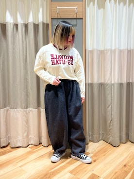 「ワッペン」｜さっち🐾さん（レディース・152cm）の冬コーディネート
