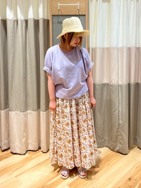 「ベルトサンダル」｜さっち🐾さん（レディース・152cm）の夏コーディネート