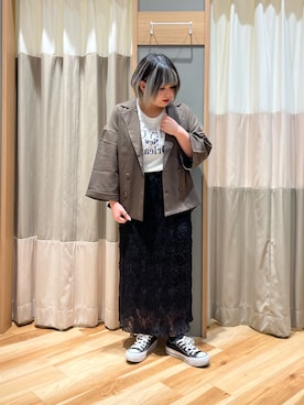 「ダブルボタン」｜さっち🐾さん（レディース・152cm）の秋コーディネート