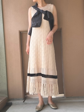 「ジーナシス」｜「アイテム（バレエシューズ）」を使った、yasuさん（レディース・165cm）の夏コーディネート