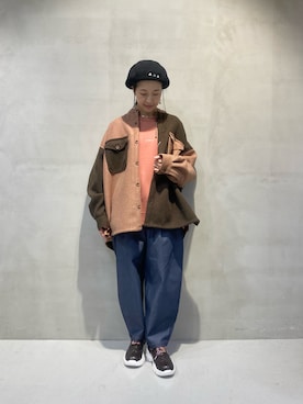 「FRAPBOIS」｜「アイテム（スウェット）」を使った、azuさん（レディース・153cm）の冬コーディネート